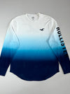 Hollister | White-to-Navy Ombré Long Sleeve Tee (2XL)