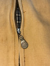 Marlboro Classics Tan Canvas Work Jacket with Leather Collar and Plaid Lining (XL)