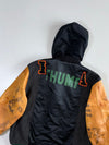 Diesel Hooded Varsity Jacket w/ Leather Sleeves (L/Xl)