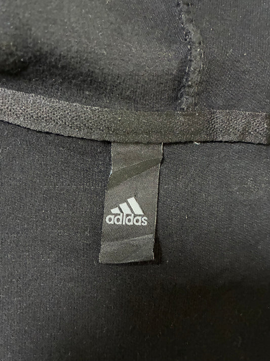 Adidas Black Zip-Up Hoodie – Sleeve Logo (XL)