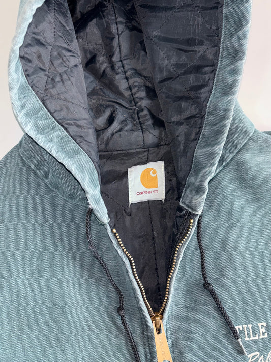 Vintage Carhartt Active Hooded Jacket —  Quilted Lined | Custom Embroidered
(XL/2XL)