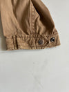 American Eagle Outfitters Tan Canvas Zip-Up Jacket with Quilted Lining Distressed (Xl/2Xl)