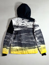 Quiksilver Dryflight 10K Ski Jacket Grey Yellow Mountain Print (L)