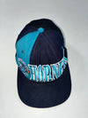 Vintage 90s Starter Charlotte Hornets Tri-Power Snapback – Teal & Navy Wave Logo (Adjustable)