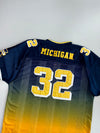 Colosseum Athletics University of Michigan Wolverines #32 Navy to Maize Gradient Fade NCAA Football Jersey (XL/2XL)