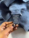Ralph Lauren Blue Cable Knit V-Neck Sweater Women’s (XS)