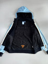 Roots Canada “Keep On Keepin’ On” Baby Blue Hybrid Shell-Hood Zip Hoodie (M)