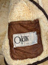 Vintage Italian Brown Leather Shearling Aviator Jacket – B3 Style – Made in Italy Furr inside (XL)