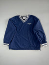 Vintage Reebok Classic Navy V-Neck Nylon Pullover Windbreaker (2XL)