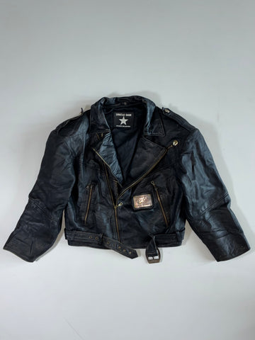 Uncle Sam Dragon Collection Leather Biker Jacket (M)