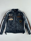 Urban Limited Edition Patchwork Leather Racing Jacket Padded  (L)