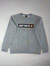 Nike | “Just Do It” Box Logo Crewneck Sweatshirt – Heather Grey | (XL)