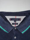 Tommy Hilfiger | Navy Green-Tip Polo (XL)