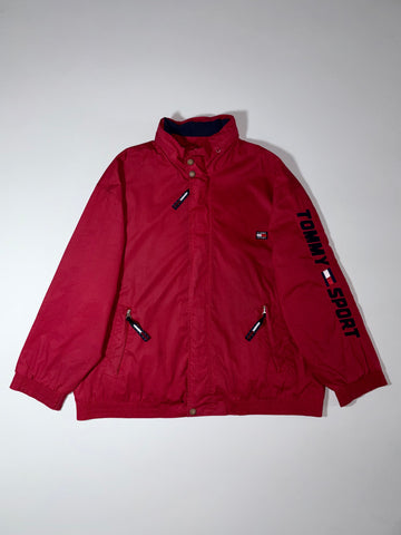 Tommy Sport Spell-Out Red Full-Zip Jacket – Navy Lined (3XL)