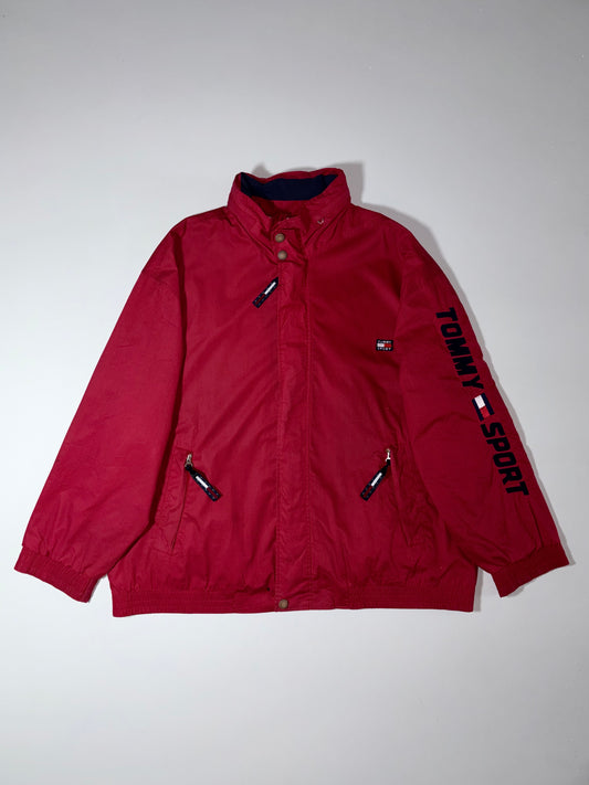 Tommy Sport Spell-Out Red Full-Zip Jacket – Navy Lined (3XL)