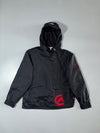 Ecko Function Windbreaker Hooded Jacket – Black with Red Rhino Logo (XL)
