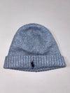 Vintage Polo Ralph Lauren Light Blue Merino Wool Beanie (H:8.5 inches/W:16 inches)
