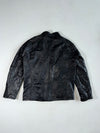 Angelo Litrico Leather Café Racer Jacket – Black (M)