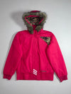 Adidas Hot Pink Faux Fur Hood Bomber Jacket (M)