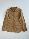 Tan Suede Leather Western Shirt Jacket(M)