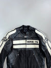 Berik-70 Racing Pure Leather Motorcycle Suit 2 Piece Set Plus Alpinestars sliders (Leather Jacket Size :S) (Biker Pant :W:28 |L:36)