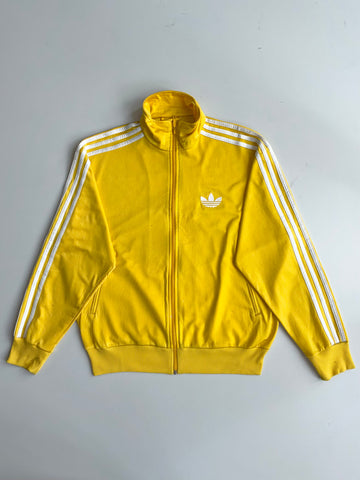 Adidas Originals Trefoil 3-Stripes Yellow Full-Zip Track Jacket(XL)