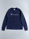Champion | Navy Script Logo Crewneck | (S/M)