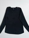Calvin Klein Jeans Black Ribbed V-Neck Sweater | Size (L)