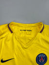 Nike Paris Saint-Germain PSG 2017-18 Authentic Away Fly Emirates Ici C’est Paris Yellow Football Jersey (M)