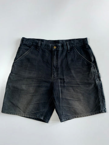 Carhartt Washed Black Carpenter Shorts (W:36 |L:20)