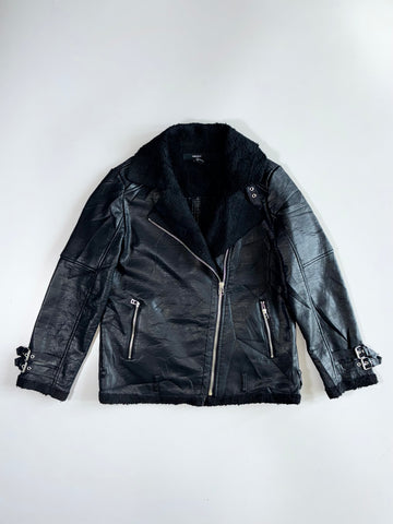 Forever 21 Premium Original Leather Jacket Furr Inside (M)