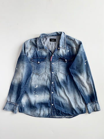 Dsquared2 Distressed Western Denim Shirt Women’s (L)