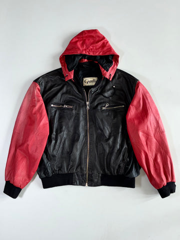 Gazelli Ledermode Premium (Detechable Hood) Original Bomber Leather Jacket (3XL/4XL)