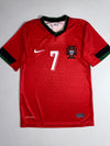 Portugal #7 Red Football Jersey (XS)