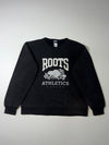 Roots Athletics Canada Black Beaver Logo Crewneck Sweatshirt – Made in Canada (2XL/3XL)
