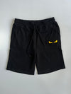 Fendi Monster Eyes Black Sweat Shorts Embroidered Logo (W:33) (L:21.5)