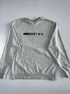 Nike | Vintage Big Logo Crewneck Sweatshirt | Grey Melange |(XL)
