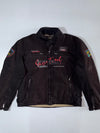 Highway 1 Casual Streetwear Graphic Jacket – Distressed Black Moto-Style Jacket (L)