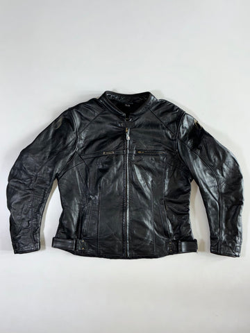 Richa Black Leather Racer Jacket (S/M)
