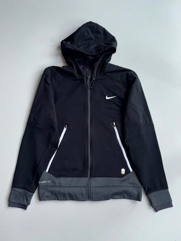 Nike Therma-Fit Hooded Zip-Up Jacket Black/Grey (XL)