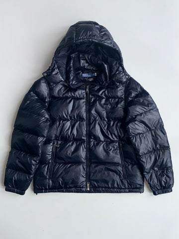 Polo Ralph Lauren Navy Hooded Down Puffer Jacket (XL)