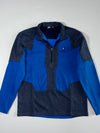 Black Yak Royal Blue & Charcoal Colourblock Half-Zip Fleece Pullover (M)