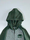 Roots Kids Two-Tone Green Zip Hoodie (XS)
