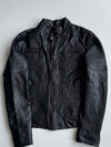Vintage Pure Leather Biker Jacket Black Womens (S)