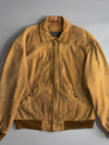 Timberland Weathergear | Tan Suede Leather Bomber Jacket (M)
