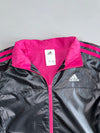 Adidas Vintage 3-Stripe Glossy Windbreaker Track Jacket (M)