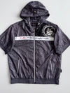 FUBU The Collection Grey Short Sleeve Hooded Windbreaker (XL)