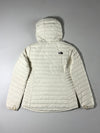 The North Face Reversible Hooded Puffer Jacket in Cream & Abstract Print Women’s (M)