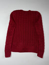 Calvin Klein Jeans Burgundy Cable Knit Sweater (S)