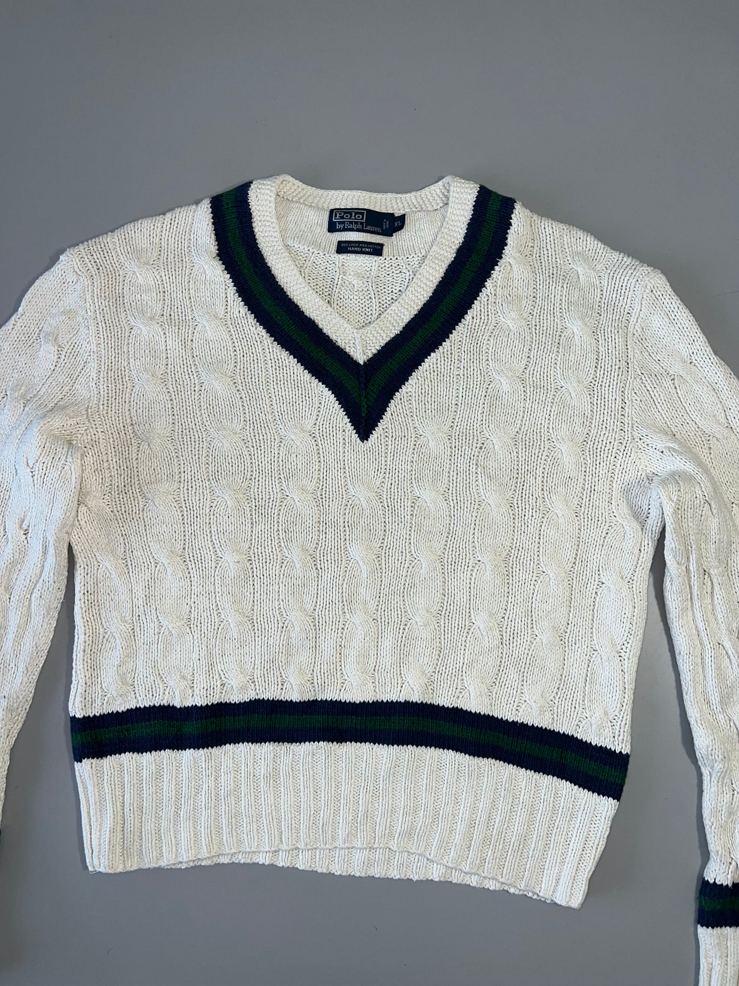 !                                                                                                                                                                           *Ralph*Lauren* Original (Hand Knit) (super premium) Pullover 55%Linen45%Cotton (XL)